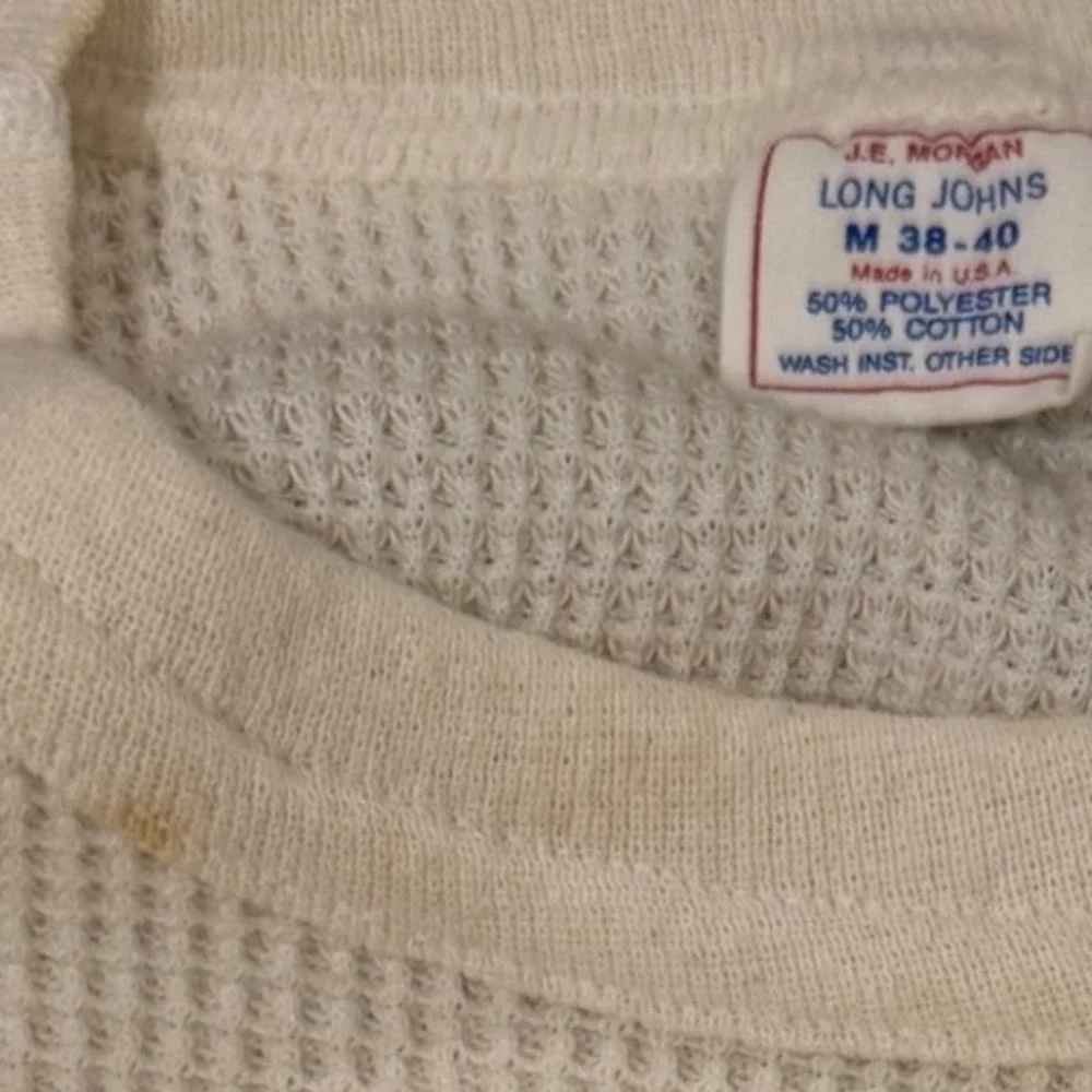 Mens Thermal Shirt Bundle J.E. Morgan Fruit of the Loom Waffle Knit Off White M‎